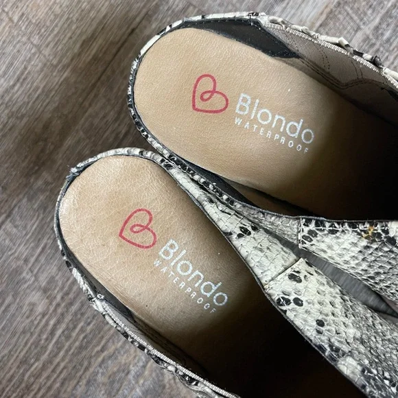 Blondo Norwich snakeskin heeled clogs - Picture 11 of 12